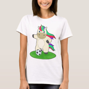 Einhorn-Fußballspieler Fußball Sport T-Shirt