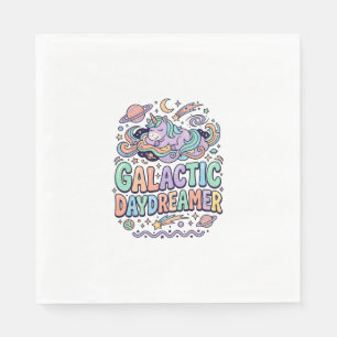 Einhorn Galactic Tagträumer Kawaii Aufkleber und T Serviette