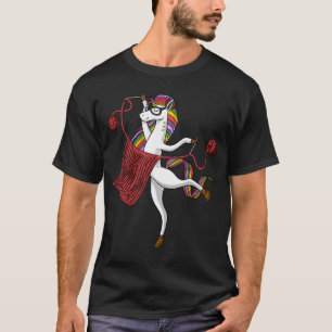 Einhorn-Garn-Stricken T-Shirt
