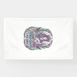 Einhorn-Garten-Hexe Einhorn Bunte Kleidung Grap Banner