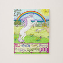 Einhorn-Garten-Puzzlespiel