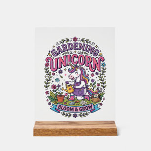 Einhorn-Garteneinhorn-Werbegeschenk Süßes Geschenk Acrylschild