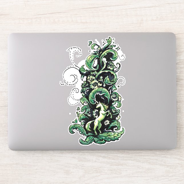 Einhorn Geblüht Aufkleber (Computer)