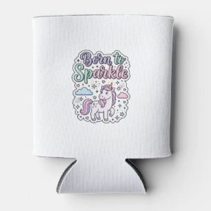 Einhorn, geboren, um Grafikdesign Merch Design zum Dosenkühler
