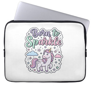 Einhorn, geboren, um Grafikdesign Merch Design zum Laptopschutzhülle