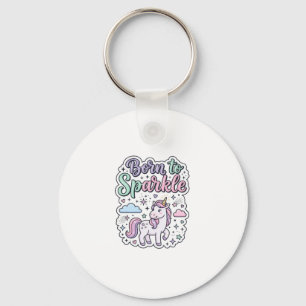 Einhorn, geboren, um Grafikdesign Merch Design zum Schlüsselanhänger