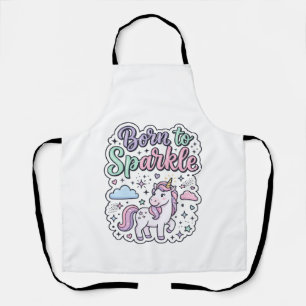 Einhorn, geboren, um Grafikdesign Merch Design zum Schürze