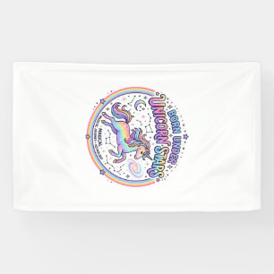 Einhorn, geboren unter Einhornsternen, lustiger Au Banner