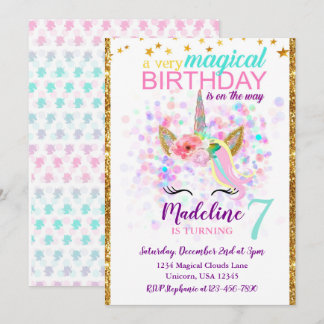 Einhorn Geburtstag Einladung Magische Feier