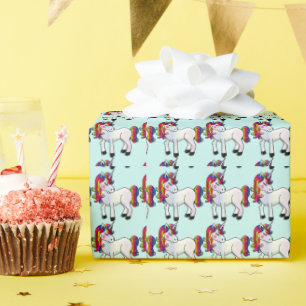 EINHORN GEBURTSTAG Geschenkpapier