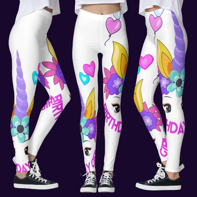 Einhorn, Geburtstagsmädchen, Geburtstagsparty Leggings (Von Creator hochgeladen)