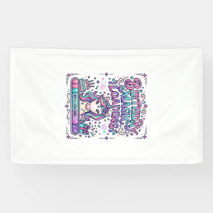 Einhorn Geburtstagsmagie Farbiger Marktplatz Wird Banner