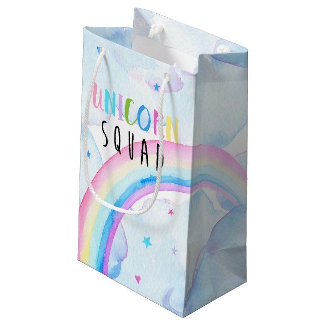 Einhorn-Geschenk-Taschen Kleine Geschenktüte (Rückseite Schrägansicht)