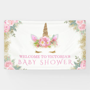 Einhorn-Gesicht Einhorn-Baby-Party-Banner Banner