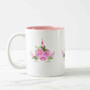 Einhorn-Gesicht Zweifarbige Tasse