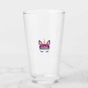 Einhorn-Gesichtskostüm Magisches Geburtstagsgesche Glas