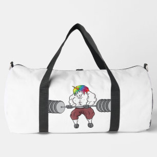 Einhorn Gewichtheben Fitness Gym Bodybuilding Tan Duffle Bag