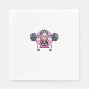 Einhorn-Gewichtheben-Kniebeugen-Fitness-Workout-Tu Serviette
