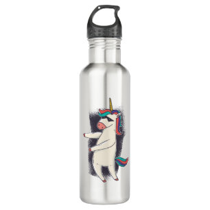 Einhorn-Glasschlacken-Tanz Edelstahlflasche