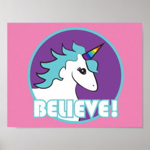 Einhorn "GLAUBEN!" Poster
