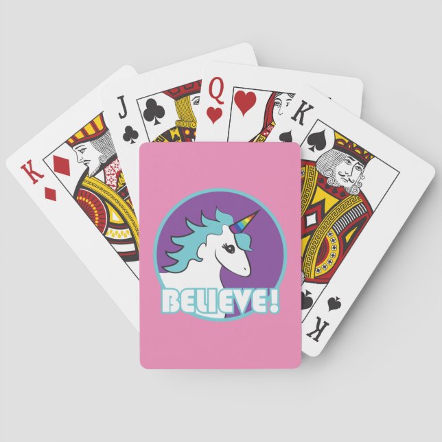 Einhorn "GLAUBEN! " Spielkarten (Rückseite)