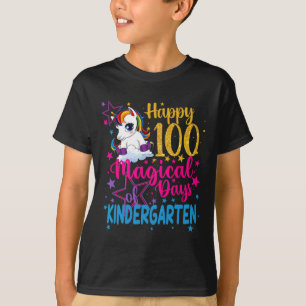 Einhorn glücklich 100 magische Tage des Kindes T-Shirt