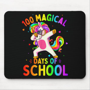 Einhorn glücklich 100. Tag 100 magische Tage der S Mousepad