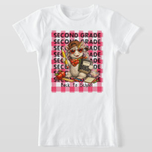 Einhorn Grafik für die zweite Klasse zum Zurück in T-Shirt