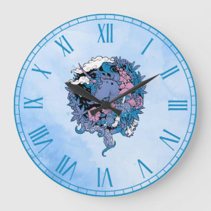 Einhorn Große Wanduhr