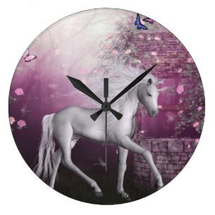 Einhorn Große Wanduhr