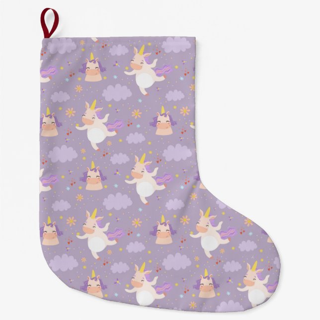 Einhorn Großer Weihnachtsstrumpf (Vorderseite)