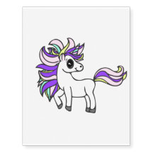 Einhorn-Gruppe, buntes Pony