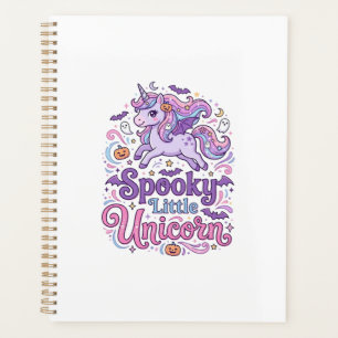 Einhorn Gruseliges kleines Einhorn Retro-Stil-Shir Planer