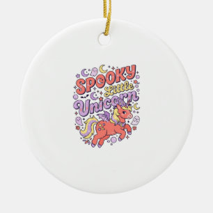 Einhorn Gruseliges kleines Einhorn Whimsical Weiße Keramik Ornament