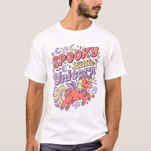 Einhorn Gruseliges kleines Einhorn Whimsical Weiße T-Shirt