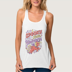 Einhorn Gruseliges kleines Einhorn Whimsical Weiße Tank Top