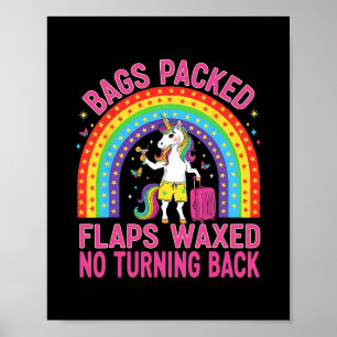 Einhorn Gs Gepackte Klappen Gewachst Lustige Reise Poster