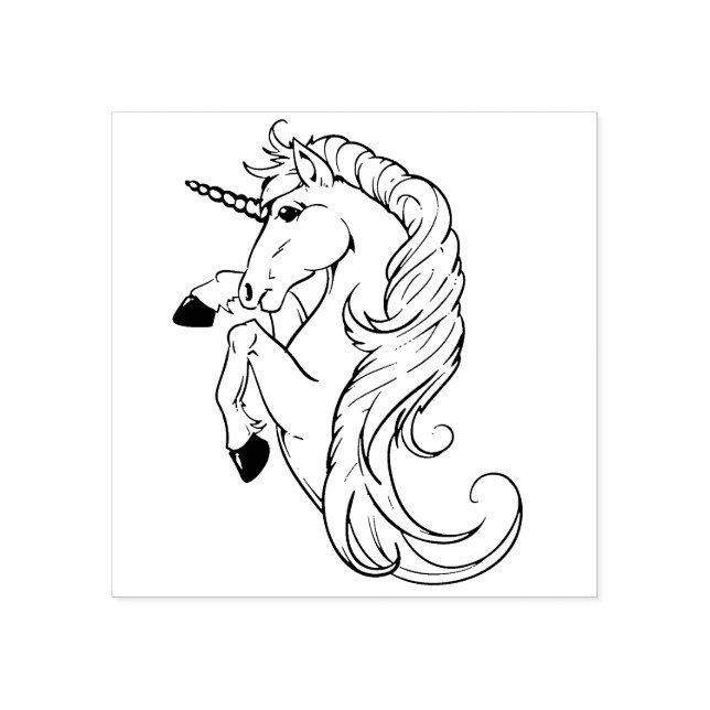 Einhorn Gummistempel (Prägung)