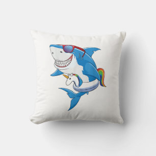 Einhorn-Hai-Poolparty-Shirt Kinder Mädchen Jungen  Kissen