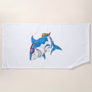 Einhorn-Hai-Poolparty-Shirt Kinder Mädchen Jungen Strandtuch