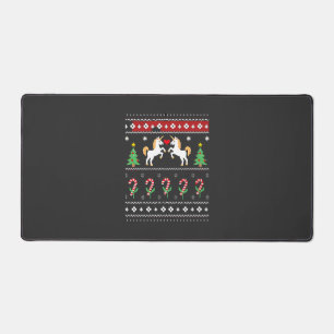 Einhorn hässliches Weihnachtspullover-Party-T-Shir Schreibtischunterlage