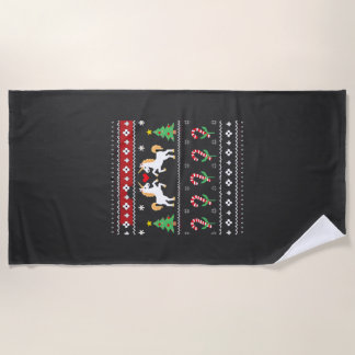 Einhorn hässliches Weihnachtspullover-Party-T-Shir Strandtuch