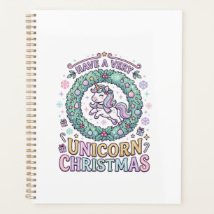 Einhorn hat ein sehr Einhorn Weihnachten Fett Typo Planer