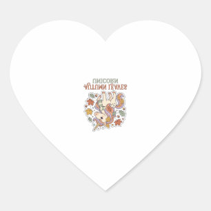 Einhorn Herbstblätter Einhorn Grafikdesign Merch Herz-Aufkleber