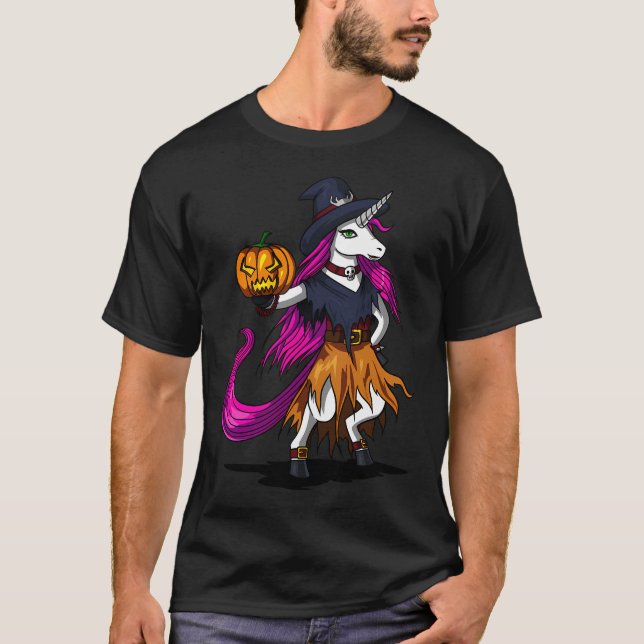 Einhorn Hexe T-Shirt (Vorderseite)