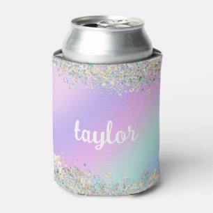 Einhorn holografischer Glitter Dosenkühler