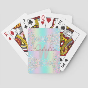 Einhorn Holografischer Glitter Spielkarten