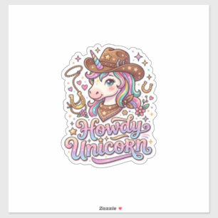 Einhorn Howdy Einhorn Geschenkidee Aufkleber und S