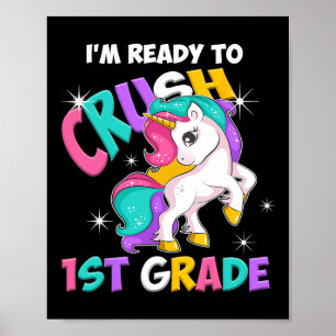 Einhorn Ich bin bereit, die Mädchen der 1. Klasse Poster