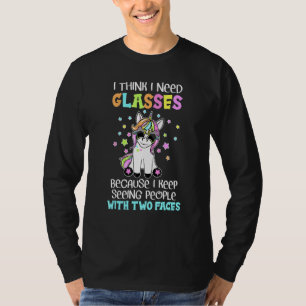 Einhorn Ich glaube, ich brauche Brille, weil ich S T-Shirt